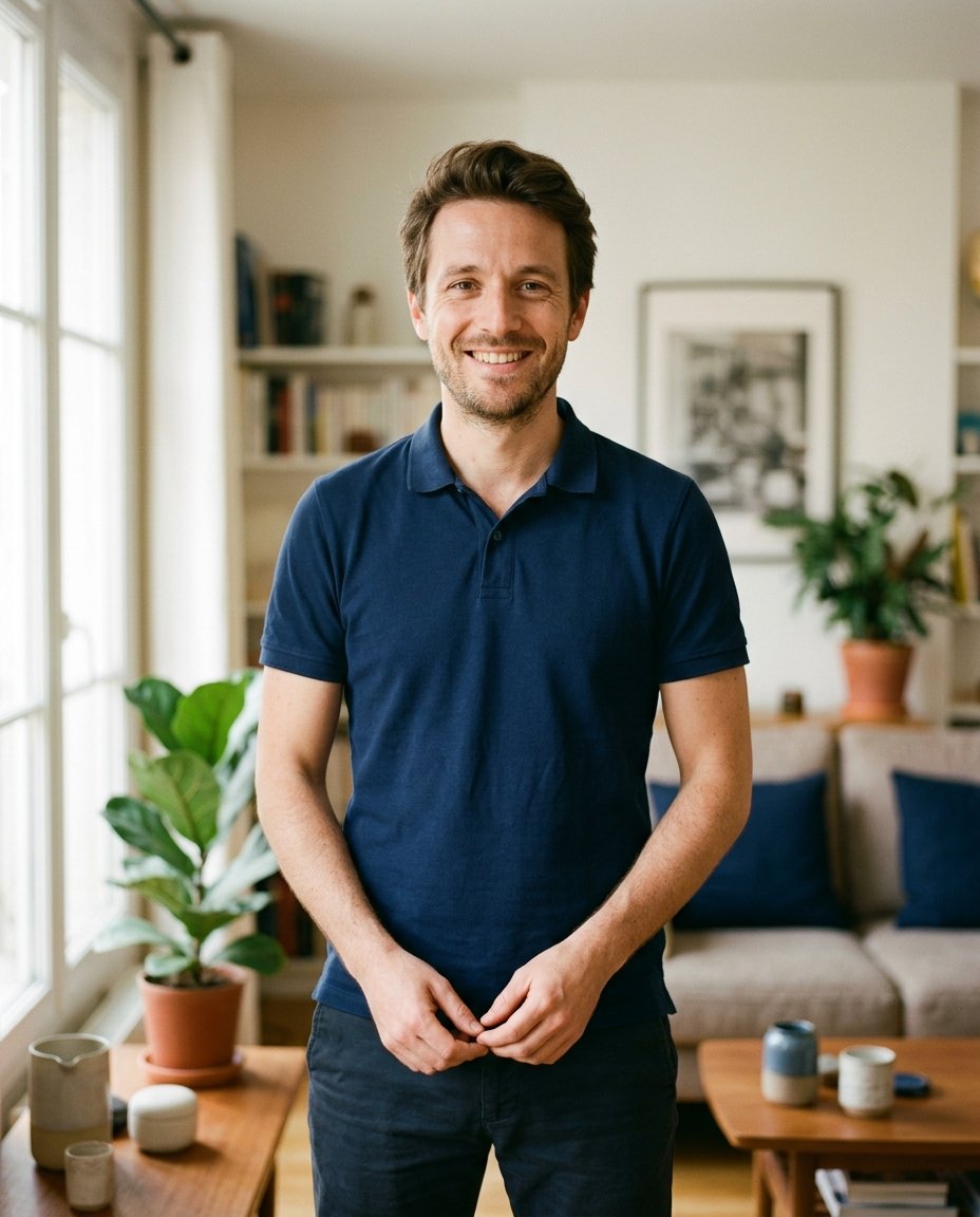 Le technicien DigiAssist, souriant et disponible — un interlocuteur de confiance en cas d'arnaque